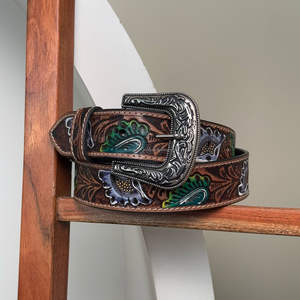 Cinturón de cuero de vaca mecanizado a mano de fabricante profesional de marca superior para hombres y mujeres cinturones ajustables de alto grado genuino de vaca - Product Image 5