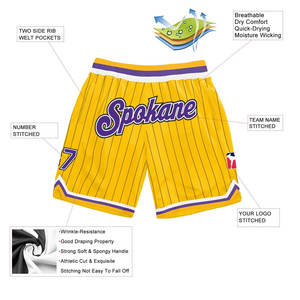 Pantalones Cortos de Baloncesto Clásicos de Malla Transpirable, Ligeros y de Secado Rápido para Entrenamiento - Product Image 2