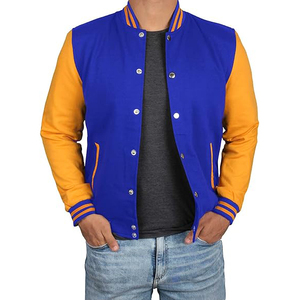 Chaqueta Universitaria de Béisbol al por Mayor 100% Algodón Transpirable para Hombre, Suave y Cómoda, con Diseño y Logotipo Personalizados - Product Image 2
