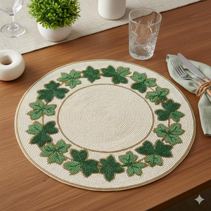 Sets de table perlés faits main indiens, broderie perlée décorative de haute qualité par glowin fashion - Product Image 4