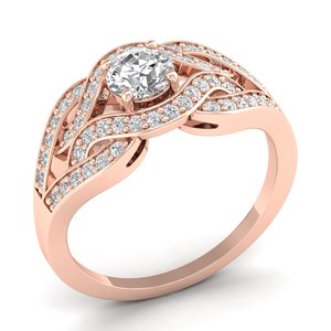 Bague de fiançailles REYES en or massif 14 carats de haute qualité, certifiée GRA, avec moissanite, pour femme, cadeau d'anniversaire, bijoux raffinés - Product Image 2