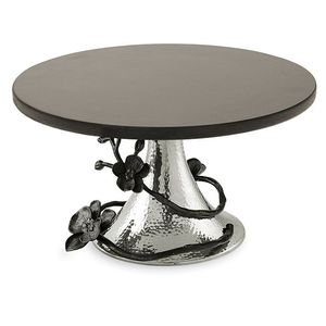 Support à gâteau en métal de luxe avec base à motif floral, décoration de mariage et de fête, présentoir - Product Image 1