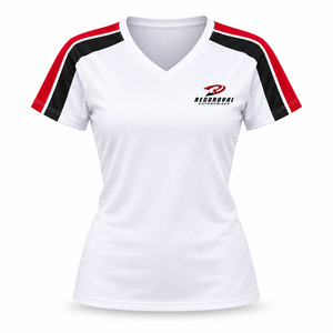 Ropa de boutique personalizada para mujer, camisetas con cuello en V para boutiques, colecciones minoristas y tiendas en línea, estilo moderno y duradero. - Product Image 1