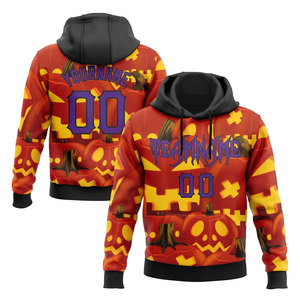 Sweat-shirts à capuche en polyester/coton pour hommes et femmes, taille américaine, couleur unie, sublimation, pour impression 3D personnalisée - Product Image 4