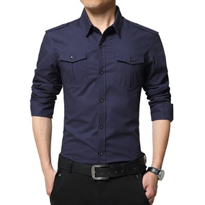 Chemise à carreaux vintage à manches longues, confortable et tendance, avec double poche cargo, pour homme - Product Image 2