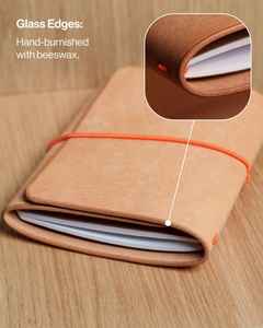 Minimal Style Genuine Leather Heavy Duty Smell Proof Protection <b>A5</b> Notebook Cover Case Journal Sleeve Refillable Organizer - Product Image 3