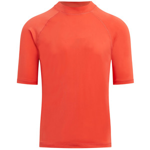 Haut de bain unisexe orange à manches longues anti-UV avec protection UV, en Spandex/Polyester respirant 180g pour adultes - Product Image 1