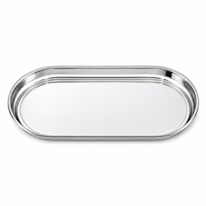 Plateau de service en acier inoxydable finition miroir, plat en métal moderne, durable, pour buffet, hôtel, restaurant, traiteur - Product Image 5