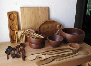 Ensemble d'ustensiles de cuisine en bois de vente chaude - Product Image 3