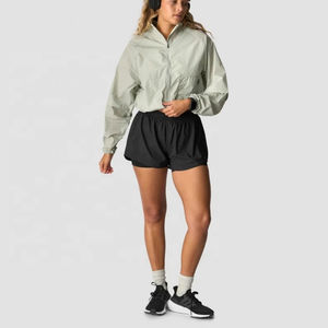 Chaquetas Deportivas Cortas Personalizadas 100% Nailon para Gimnasio, Entrenamiento, Running, Chaquetas Deportivas con Cierre para Mujer - Product Image 2