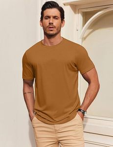 Camiseta de Cuello Redondo para Hombre, 100% Algodón, Logotipo Personalizado, Venta al por Mayor, Manga Corta, Casual, Básica, Corte Ajustado, 220g, Ecológica, Transpirable, de Secado Rápido - Product Image 1