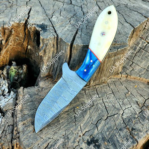 Cuchillos de Caza de Acero de Damasco Personalizables al por Mayor con Soporte OEM/ODM, Mango de Hueso de Camello y Madera - Cantidad a Granel - Product Image 4