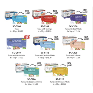 Schesir Cat <b>Wet</b> <b>Food</b> Canned (50g) Sets of 6 Tuna w/ Beef Fillets - Product Image 1
