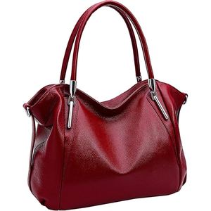 Sac à bandoulière en cuir véritable pour femme, sac hobo marron grainé, sac fourre-tout souple pour les trajets quotidiens et les voyages - Product Image 4