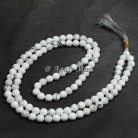 Vente en gros de Mala traditionnel à 108 perles en pierres précieuses, figurine Feng Shui, pour prière hindoue, Pujan, méditation spirituelle chrétienne et fiançailles