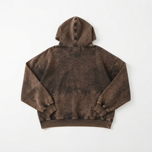 Sudadera con capucha de felpa para mujer, lavado ácido, oversize, corte holgado, algodón grueso, ropa de invierno - Product Image 2