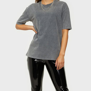 Camisetas de Mujer con Logotipo Personalizado de Alta Calidad, Lavado Ácido, al por Mayor, Económicas, Transpirables, 100% Algodón, Secado Rápido, Corte Regular - Product Image 6