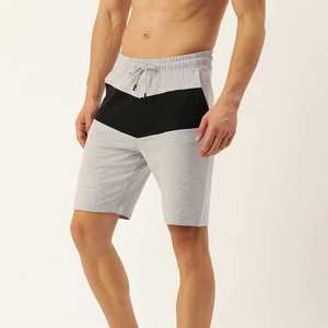 <b>Mens</b> Grey Black Solid Quick Dry Breathable Athletic <b>Shorts</b> Drawstring Casual Sports Training - Product Image 1