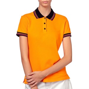 เสื้อโปโลลำลองผู้หญิงแบบเรียบง่าย เสื้อกอล์ฟแขนสั้นสั่งทำได้ เสื้อยืดเทนนิสคอปกผู้หญิงระบายอากาศได้ดี ขายส่ง รับผลิตแบบ OEM - Product Image 1