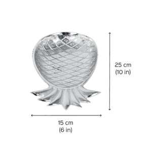 Plateau de service décoratif en métal poli en forme d'ananas, finition dorée, pour mariage, dîner, décoration de la maison, compatible lave-vaisselle - Product Image 4