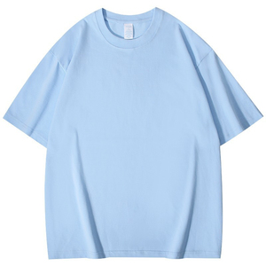 เสื้อยืดผู้ชายคุณภาพสูง ไซส์ใหญ่ หนานุ่ม พิมพ์โลโก้ตามสั่ง เสื้อยืดผู้ชายขายส่ง เสื้อยืดลำลองแบบเรียบ ผ้าถัก - Product Image 5