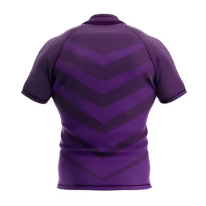 เสื้อรักบี้ผ้าโพลีเอสเตอร์ตาข่ายพิมพ์ลายโลโก้ 3 มิติ แบบกำหนดเอง เนื้อผ้านุ่ม ระบายอากาศได้ดี พร้อมปักชื่อทีมและหมายเลข สำหรับใส่เล่นฟุตบอล - Product Image 3