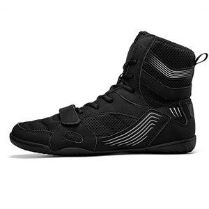 Calzado de Boxeo Personalizable con Base Plana de Poliéster, Máximo Agarre al Suelo, Calzado de Combate Flexible, Sistema de Cordones Seguro, Caña Alta - Product Image 3