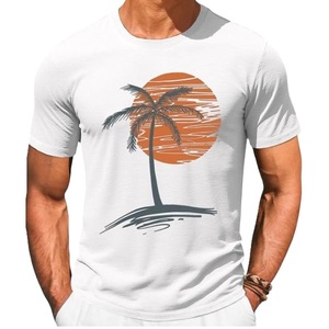 Camiseta personalizada 100% algodón con cuello redondo, camiseta con cuello redondo para hombre, camiseta estampada para hombre, camiseta para hombre, camiseta de manga corta - Product Image 3