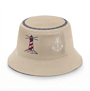 OEM Custom <b>Reversible</b> Embroidery Printing Solid Denim <b>Bucket</b> <b>Hats</b> Polyester/Cotton Summer Beach Casual Breathable Fishing - Product Image 3