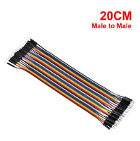 Cable Jumper Dupont de 40 Pines, 10cm/20cm, 2.54mm, Macho-Hembra, para Protoboard, Conector de Cinta Arcoíris, Kit de Prototipos Electrónicos DIY