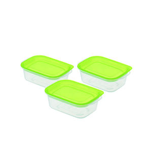 Inomata 180ml contenitore rettangolare per alimenti verde confezione da 3 - Product Image 1