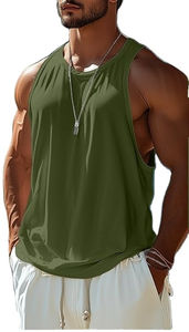 เสื้อกล้ามออกกำลังกายผู้ชายทรงใหญ่พิเศษ ผ้าฝ้าย ระบายอากาศ แห้งเร็ว สไตล์สตรีท เหมาะสำหรับการฝึกซ้อมและเล่นกีฬา - Product Image 2