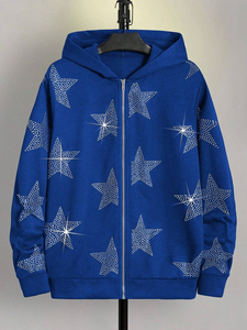 Meilleur prix – Nouveaux sweats à capuche pour hommes avec strass, 100 % coton, zippés, respirants et à séchage rapide, faible MOQ, fabriqués au Pakistan - Product Image 4