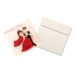Romantic Couple Theme Quilled <b>Paper</b> Card <b>Handmade</b> Quilling 3D Greeting Card Wholesale Wedding Valentine's Day - Product Image 4