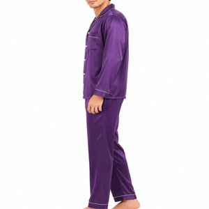 Pijama de Satén Casual para Hombre, Invierno, Premium, Cómodo, Tela Suave, Sensación Agradable, Corte Relajado, Ligero, Moderno - Product Image 2