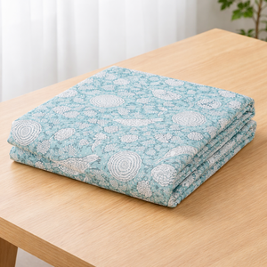 Tela de Algodón Estampada de Color Claro, Orgánica, Ecológica, Absorbente de Humedad, Transpirable, Ligera y Tejida - Product Image 2