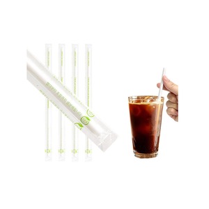 หลอดดูดน้ำ PLA ย่อยสลายได้ทางชีวภาพ ยี่ห้อ DONGILPLATECHI ขนาด 7 x 210 มม. บรรจุภัณฑ์แยกชิ้น ลดการใช้พลาสติกในครัว - Product Image 1