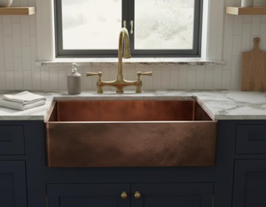 Fregadero de cocina de un solo seno color cobre hecho a mano, directo de fábrica, acero inoxidable 304, bajo encimera, OEM personalizado para proveedores globales - Product Image 5