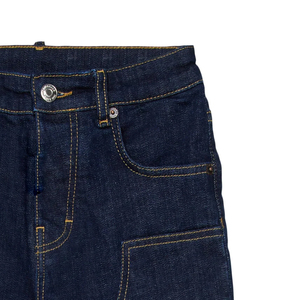 Jeans Cargo de Mezclilla Azul Oscuro para Niños, Diseño Casual con Logotipo Personalizado, Alta Calidad a Precio Económico para Compradores Mayoristas - Product Image 4