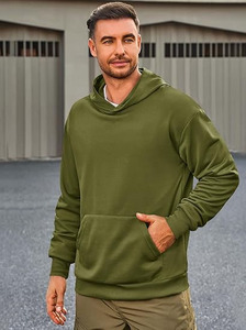 Sudadera con Capucha Personalizada para Hombre, Ligera, Mezcla de Algodón y Poliéster, Manga Larga, Informal, con Bolsillo Tipo Canguro, Ropa de Moda - Product Image 3