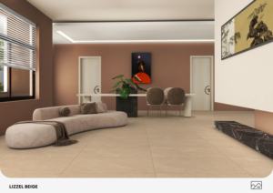 Azulejos de porcelana de superficie satinada de calidad premium, tamaño 600x1200, formato grande para interiores residenciales modernos. - Product Image 2