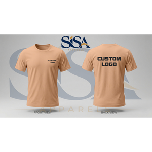 Camiseta Extra Grande Personalizada Color Beige/Toño Bronceado para Hombre, Ropa Deportiva de Talla Grande Hecha de Algodón, Prenda Lisa - 2XL - Product Image 1