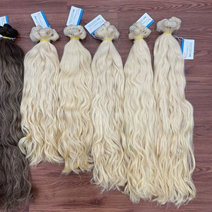 Extensiones de Cabello Rubio Ondulado Natural Vietnamita de Lujo con Puntas Gruesas para Trenzar, Cabello Humano de Alta Calidad con Puntas Dobles - Product Image 6