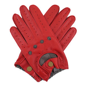 Gants de conduite unisexes en cuir imperméables à doigts entiers avec écran tactile et sangle de poignet pour la course à moto - Product Image 3