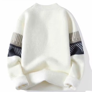 Pull pour homme de qualité supérieure, col rond classique, tricot chaud pour tous les jours, production en série - Product Image 4