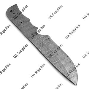 มีดเหล็กดามัสกัสทำมือแบบเต็มด้าม ปลายหยดน้ำ ขอบมุมเอียง สำหรับกีฬากลางแจ้ง ล่าสัตว์ ตั้งแคมป์-รับผลิตแบบ ODM/OEM - Product Image 4