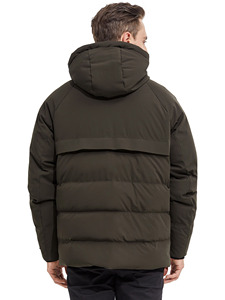 Chaqueta de Plumón con Capucha para Hombre, Diseño Original Personalizado OEM, Larga, Informal, Cálida, para Invierno, Rellena de Plumón de Pato, Impermeable, para Descanso al Aire Libre - Product Image 3