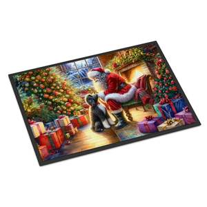 Portuguese Water <b>Dog</b> Santa Claus Doormat Non-Slip Indoor Outdoor Washable Low Pile <b>Rug</b> for Entryway 24H X 36W Front Door Mat - Product Image 1
