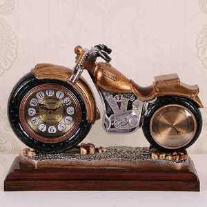 Handcrafted DIY <b>Vintage</b> Retro Motorcycle Model <b>Clock</b> Made Iron UV Plated Finish Christmas Souvenir for Home Decoration Gift - Product Image 3