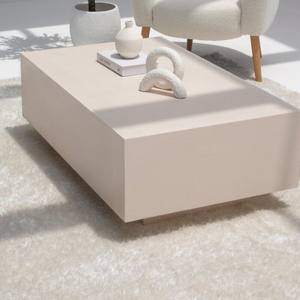 โต๊ะกาแฟไมโครคอนกรีตสีครีมไอวอรี่ รุ่นแวนดาน่า แอสตร้า ฟลักซ์ สำหรับตกแต่งห้องนั่งเล่นสไตล์โมเดิร์น - Product Image 1